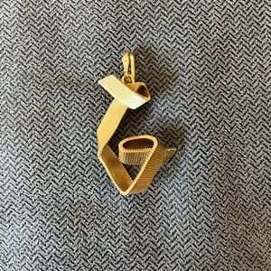 Clare V. Monogrammed ribbon letter charm "G" NWT